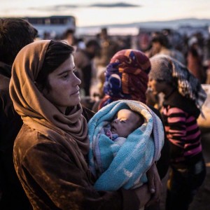 Turkey - Syrian Kurds Flee Kobane As Islamic State Forces Approach